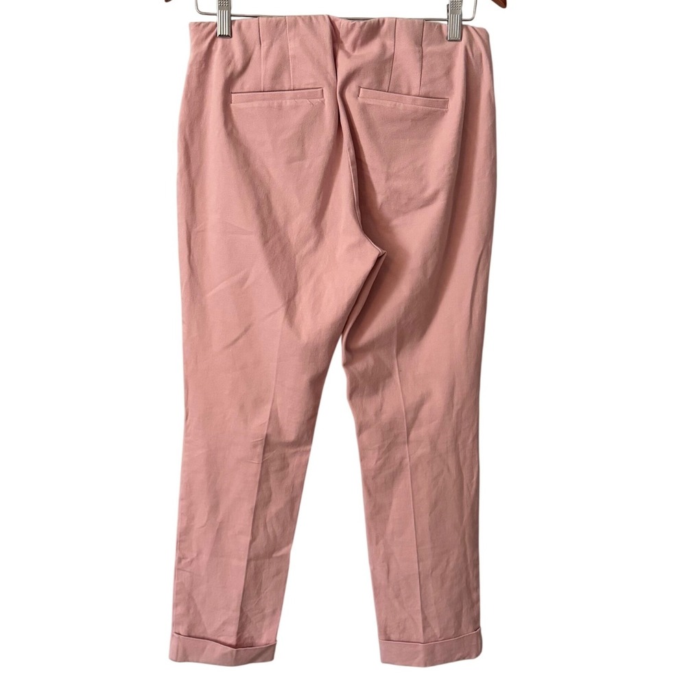 J. Jill Women Sz 8 Pink Preppy Premium Bi-Stretch Cuffed Ankle Pull on Pants - Picture 2 of 6